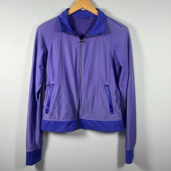 Lululemon Sweaty Or Not Jacket - Iris Flower Size 8 - Picture 2 of 7